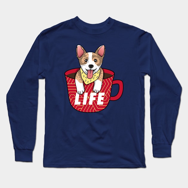 Coffee is Life Long Sleeve T-Shirt by Moe Tees